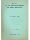 Miszellen aus alten Rechenschaftsberichten des Zürcher Obergerichtes