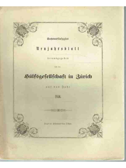 Hülfsgesellschaft in Zürich auf das Jahr 1856