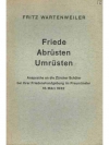 Friede - Abrüsten - Umrüsten