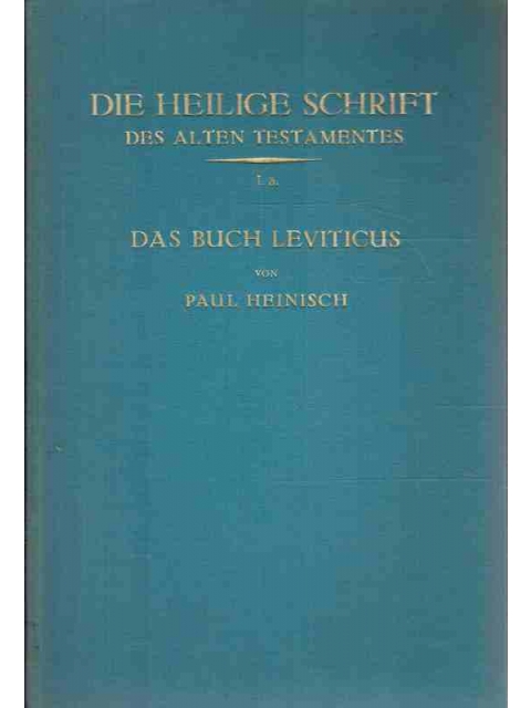 Das Buch Leviticus – Paul Heinisch