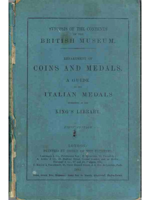 Synopsis of the Contents of the British Museum, Department of Coins and Medals – C.F. Keary
