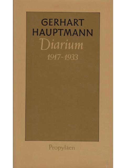 Diarium 1917 bis 1933 – Gerhart Hauptmann